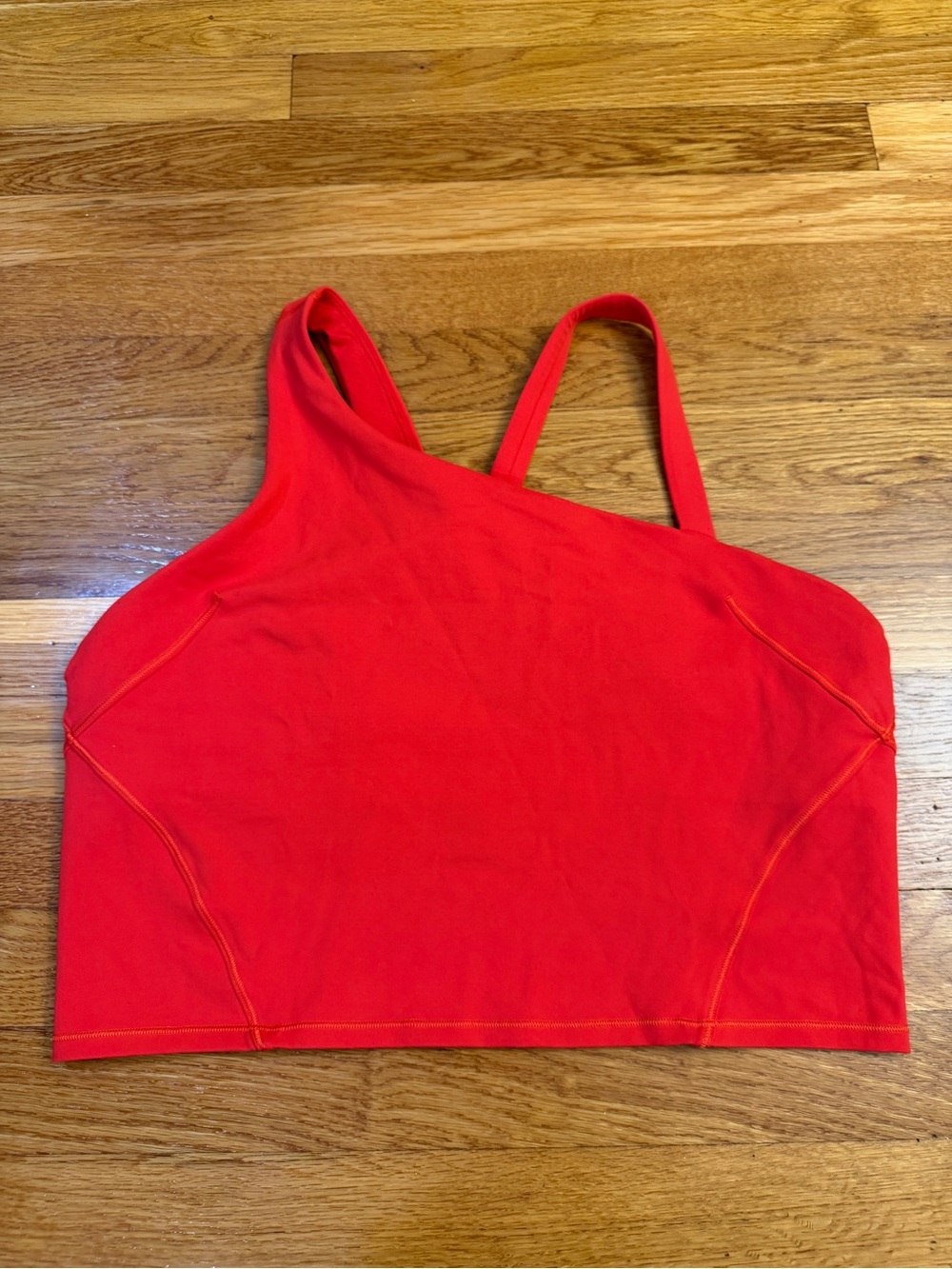 Lululemon Everlux Asymmetrical Tennis Tank Top Hot Heat Red - Size 14